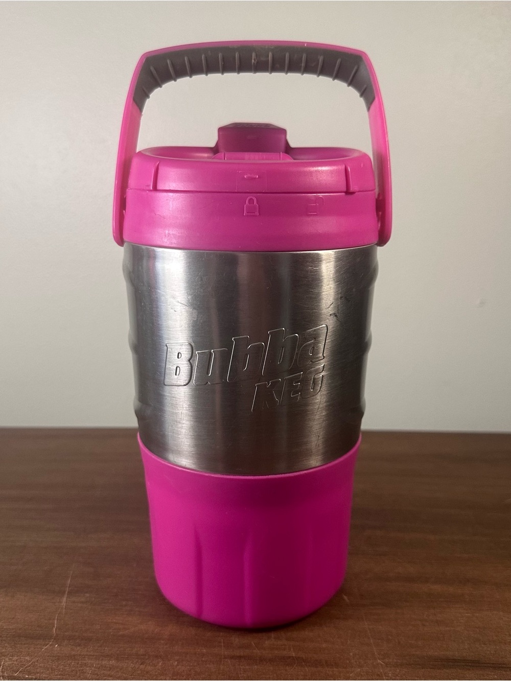 Bubba Keg 52 Ounce Stainless Steel Insulated Beverage Jug Cup Handle Flip Top